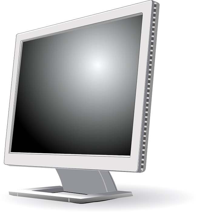 LCD-Monitor white color