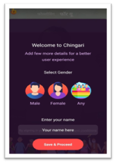 create your profile chingari app