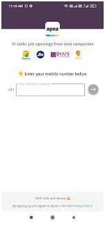 apna app create  account with mobile number