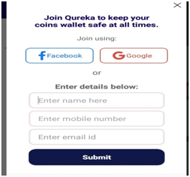 Qureka App create account
