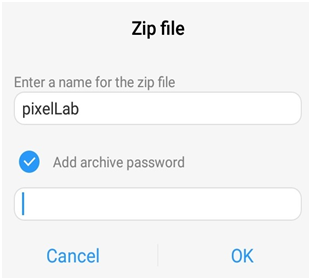 Step 4 - Create Zip File in Mobile 