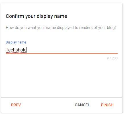 Confirm Your Display Name For Blog