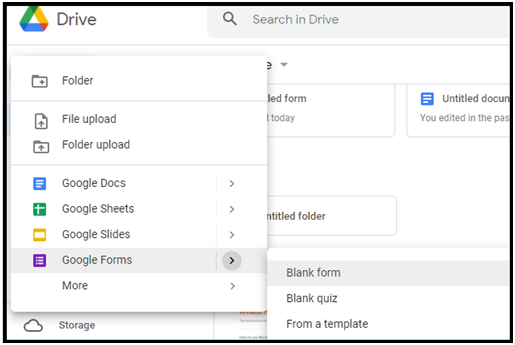 Use Google Forms with Google Drive