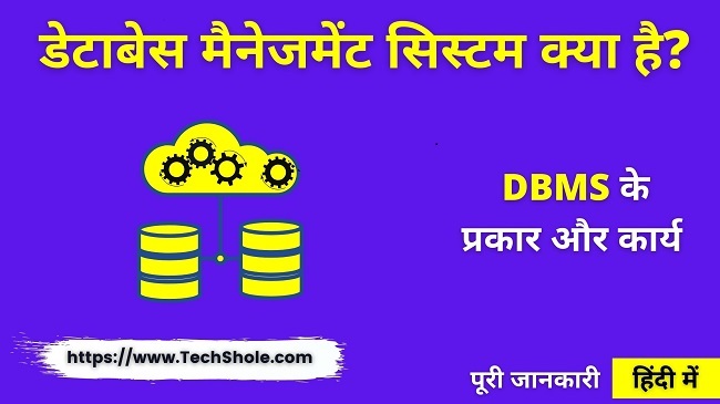डेटाबेस मैनेजमेंट सिस्टम (DBMS) क्या है इसके प्रकार (DBMS in Hindi)